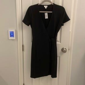 Jcrew factory Black Wrap Dress - sz XS
